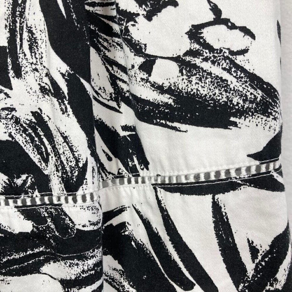 Ellen Tracy Sleeveless Fit And Flair Dress Abstract Floral Dark Academia 8 - Picture 3 of 7
